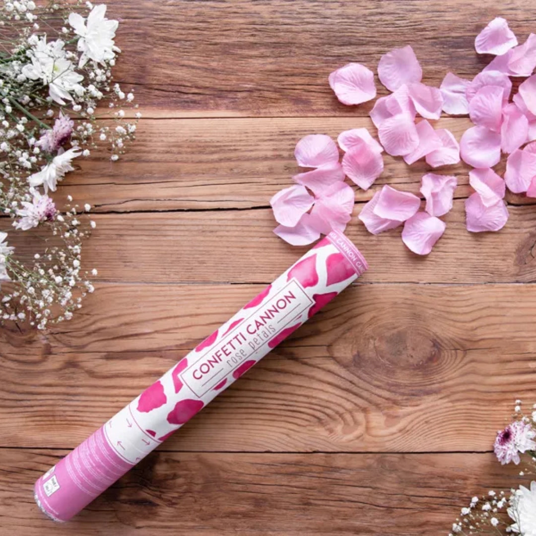 Konfettirør v/ Rósubløð pink 40cm