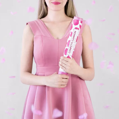 Konfettirør v/ Rósubløð pink 40cm