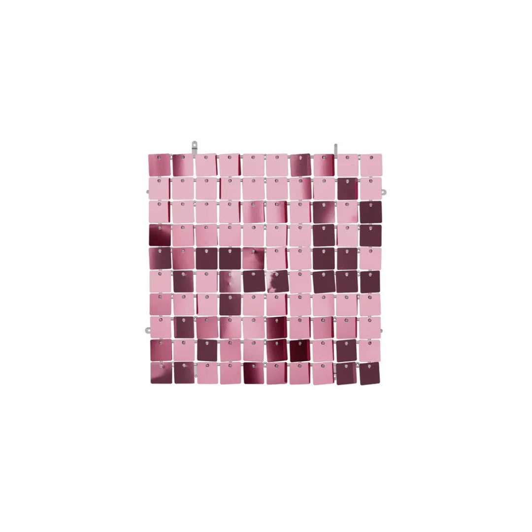 Bakveggur Sequin 30x30cm ljóst pink