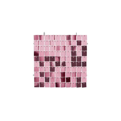 Bakveggur Sequin 30x30cm ljóst pink
