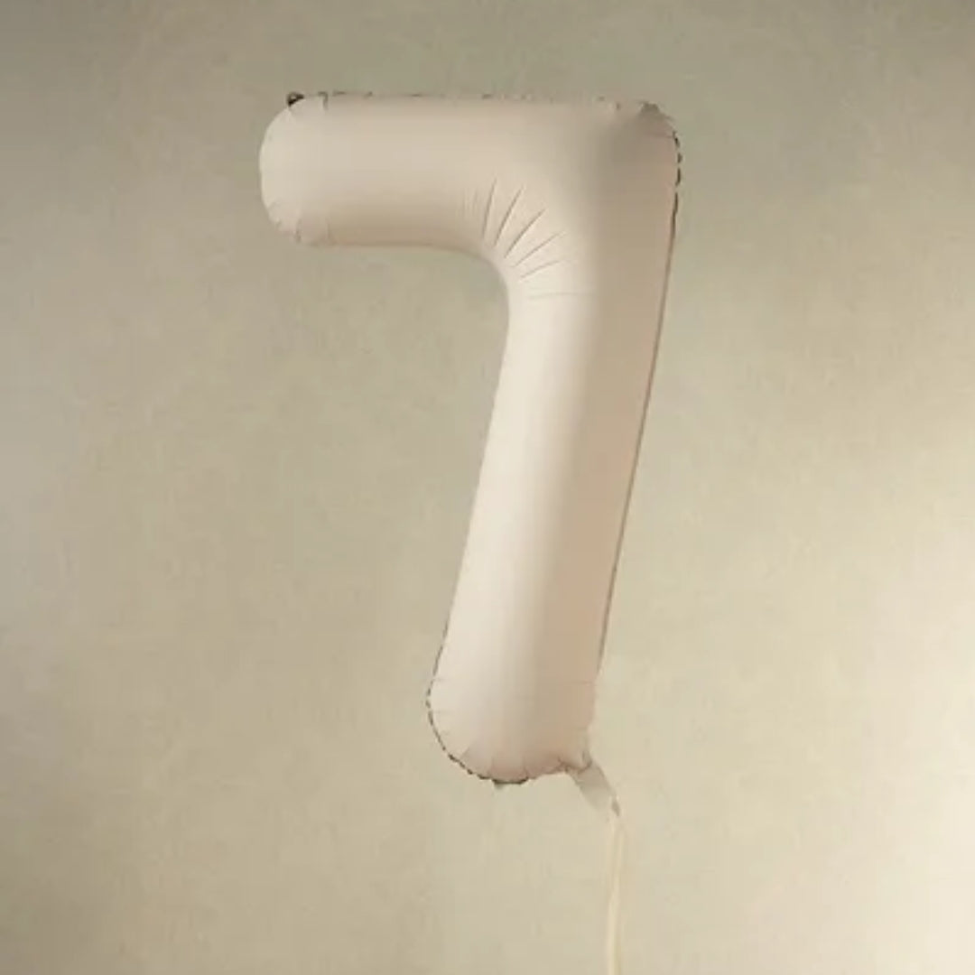 Tallballónir "7" 86cm ljóst Brúnt