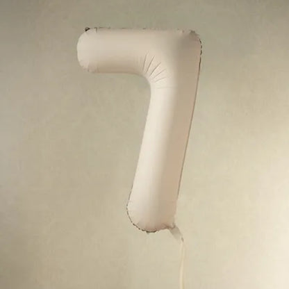 Tallballónir "7" 86cm ljóst Brúnt