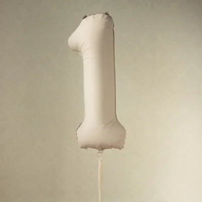 Tallballónir "1" 86cm ljóst Brúnt