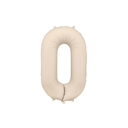 Tallballónir "0" 86cm ljóst Brúnt