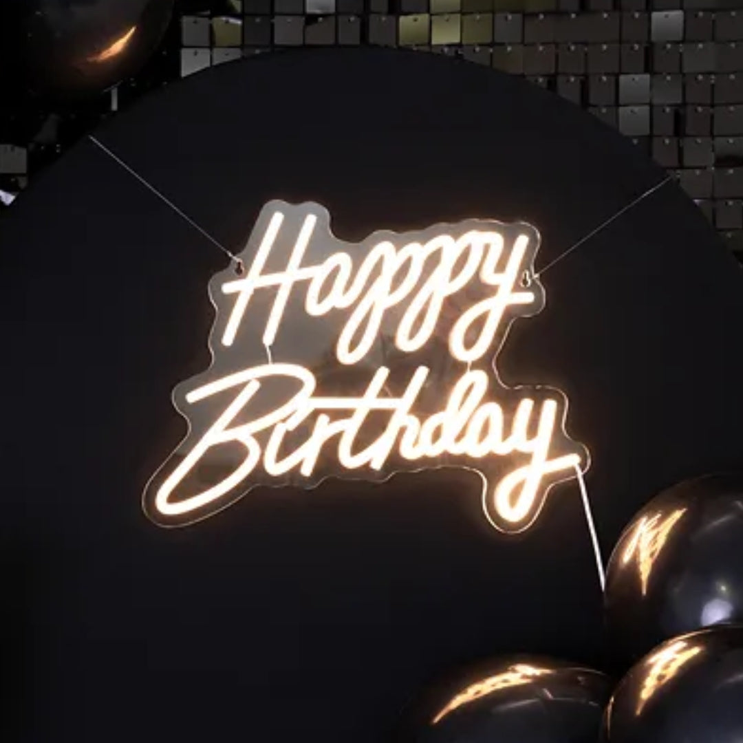 PD LED Neon &quot;Happy birthday&quot; 40x29,5cm