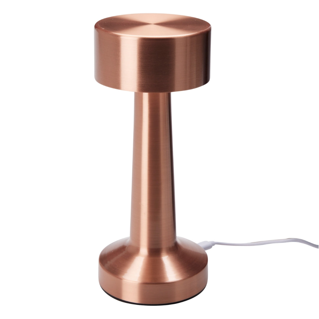 LED lampa H21cm Ø8cm kopar USB