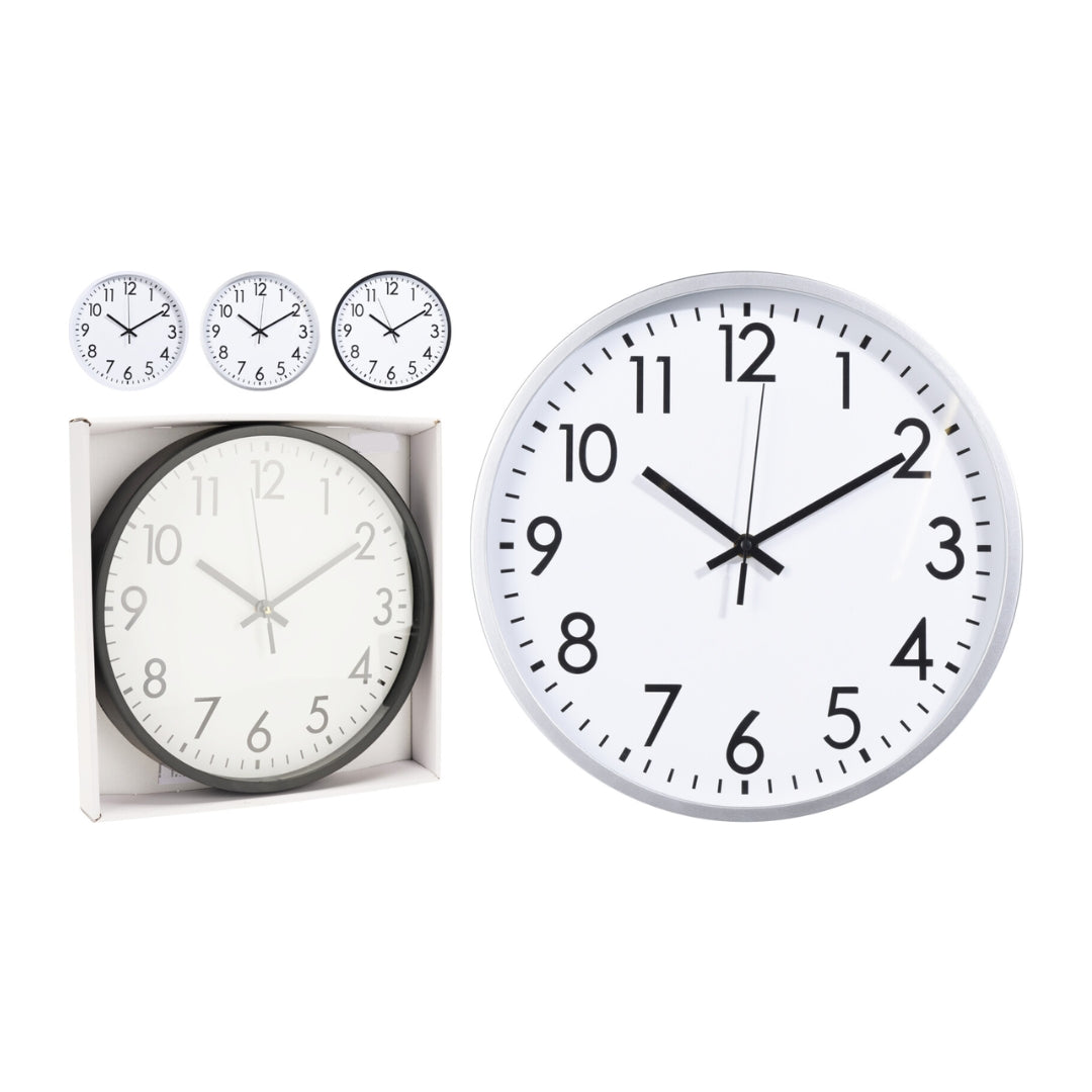 EH Veggjaklokka  Ø30cm plast 3 ymsar