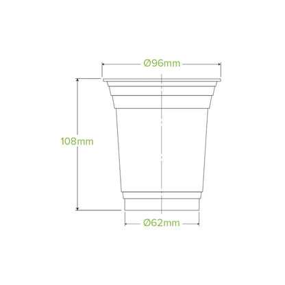 BP Glas 42cl Krystal PLA BioCups 50stk|kar20