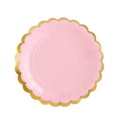 Tallerkar 18cm ljóst Pink 6stk