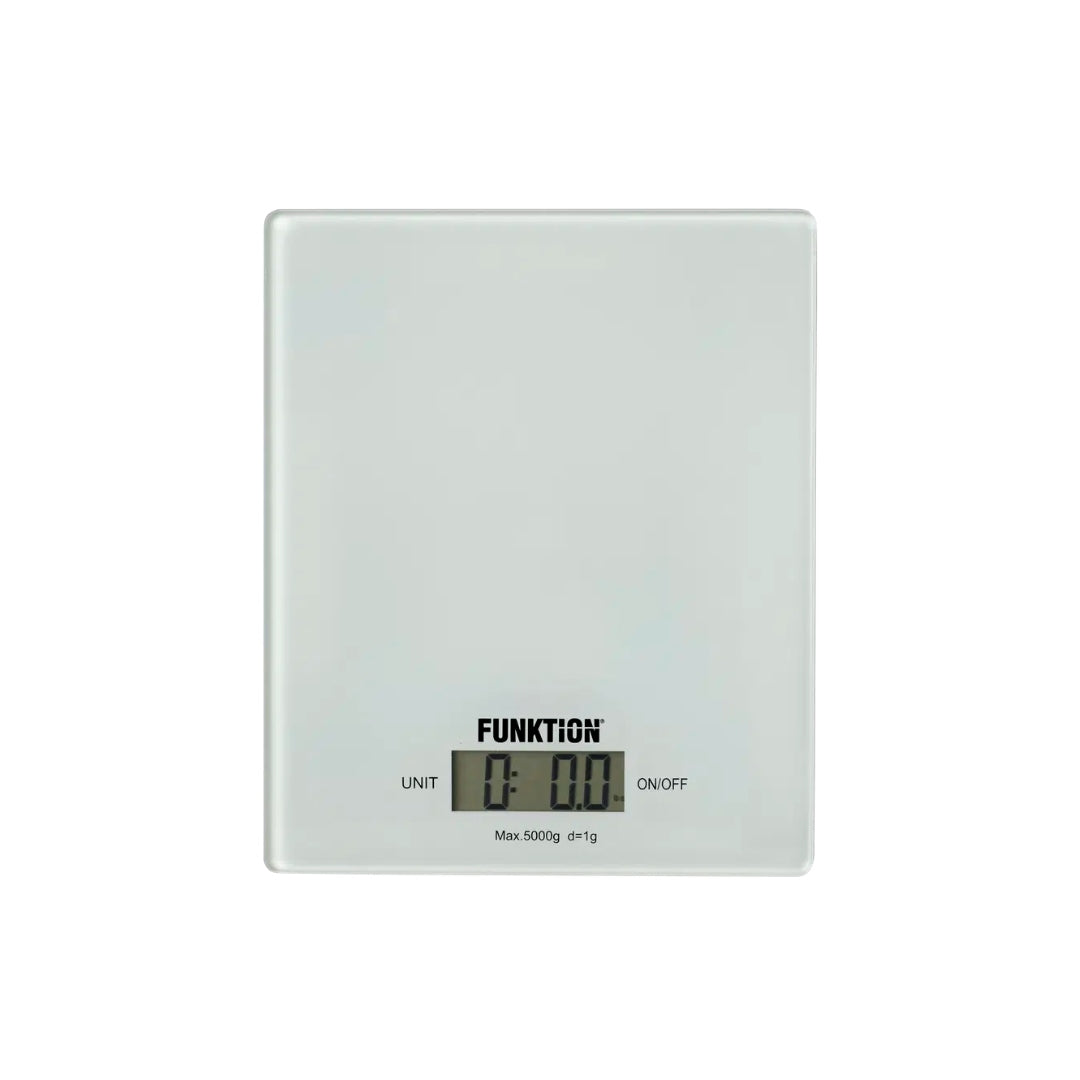 Køksvekt 5kg 1g glas hvít interval Funktion