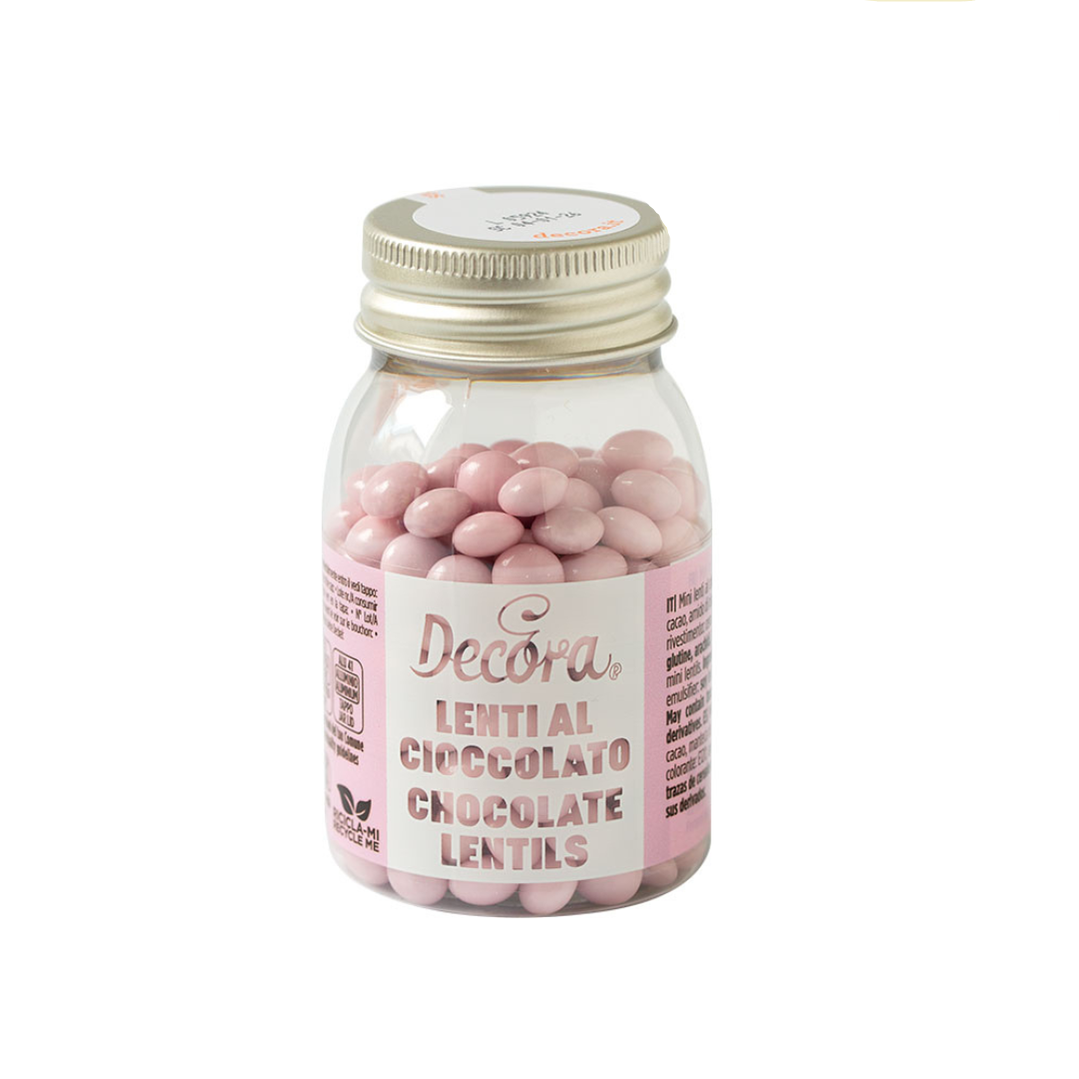 Decora Sjokolátaperlur 60% ljóst Rosa 80gr