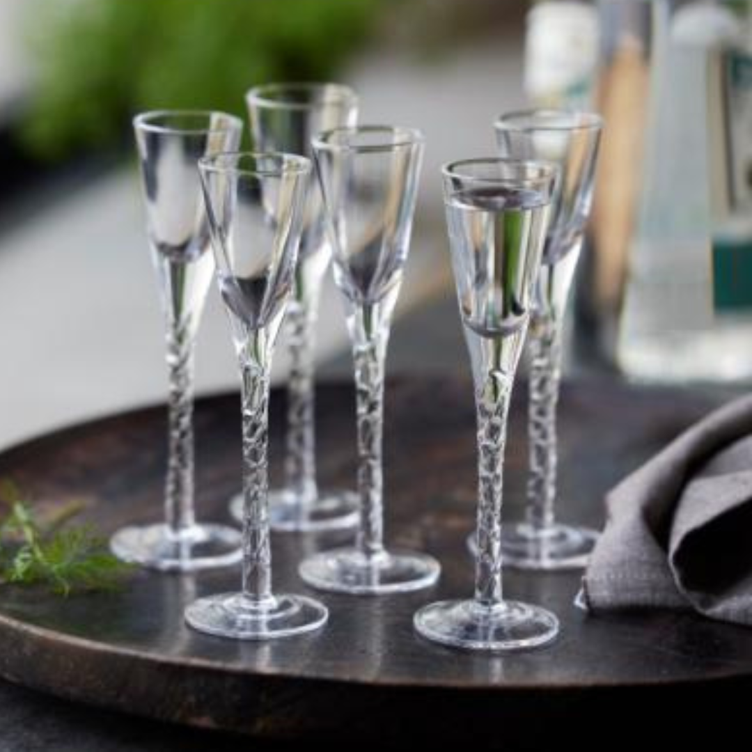 Gløs snaps 6stk Paris 2,5cl Klár glas Lyngby