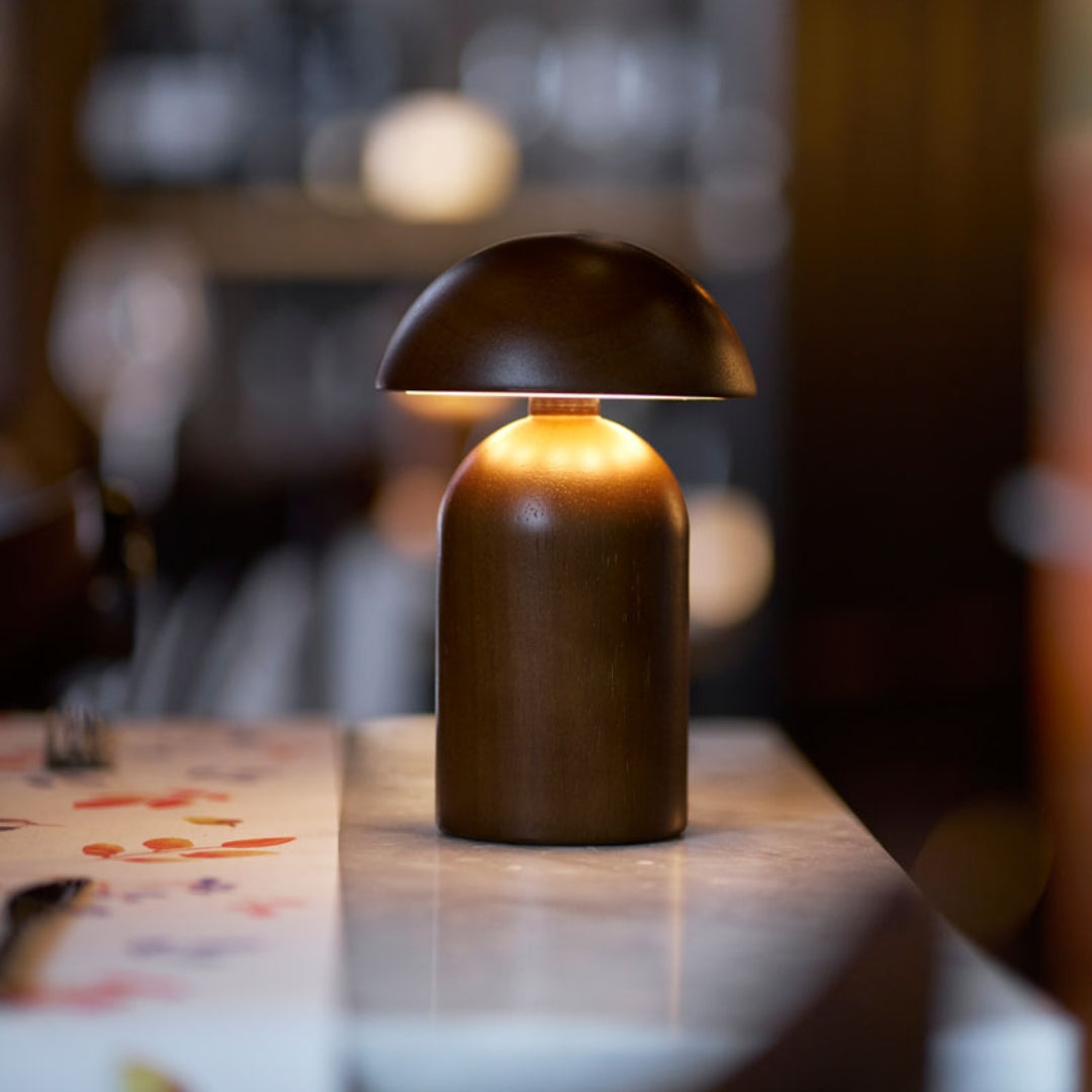 LED Lampa Amanita træ brún H18 Ø12cm 19T Tráðleys