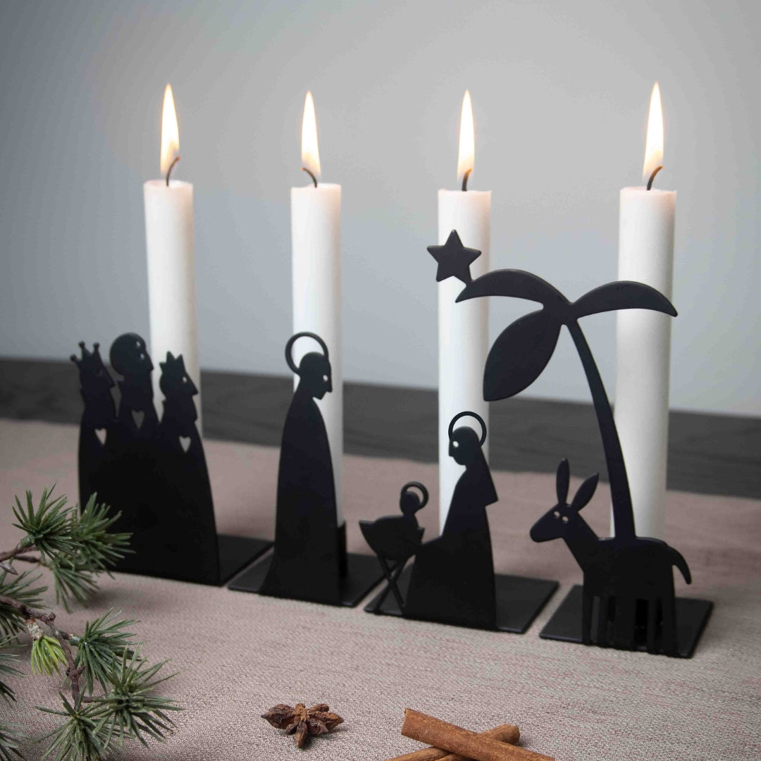 Adventsstaki 4stk t/stakaljós Krubbuspæl metal