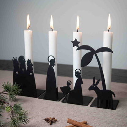 Adventsstaki 4stk t/stakaljós Krubbuspæl metal