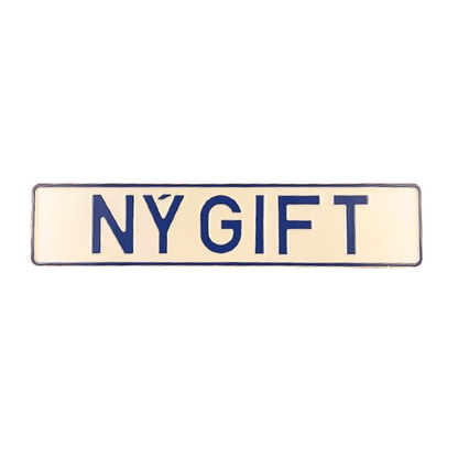 Leiga: Nýgift nummarpláta 2stk/sett