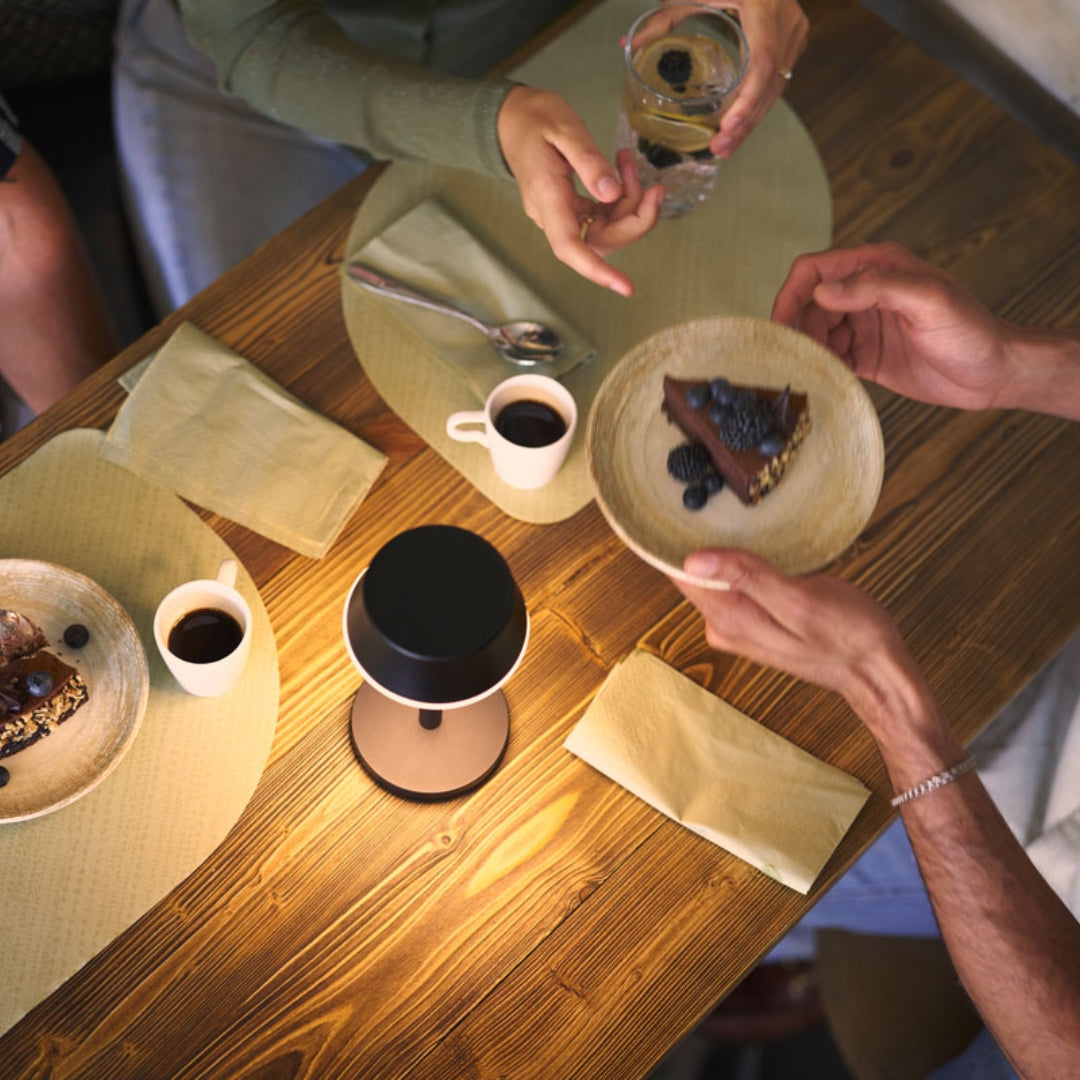 Duni LED Lampa Zelda Midi H21,5 Ø12cm 14T Svørt