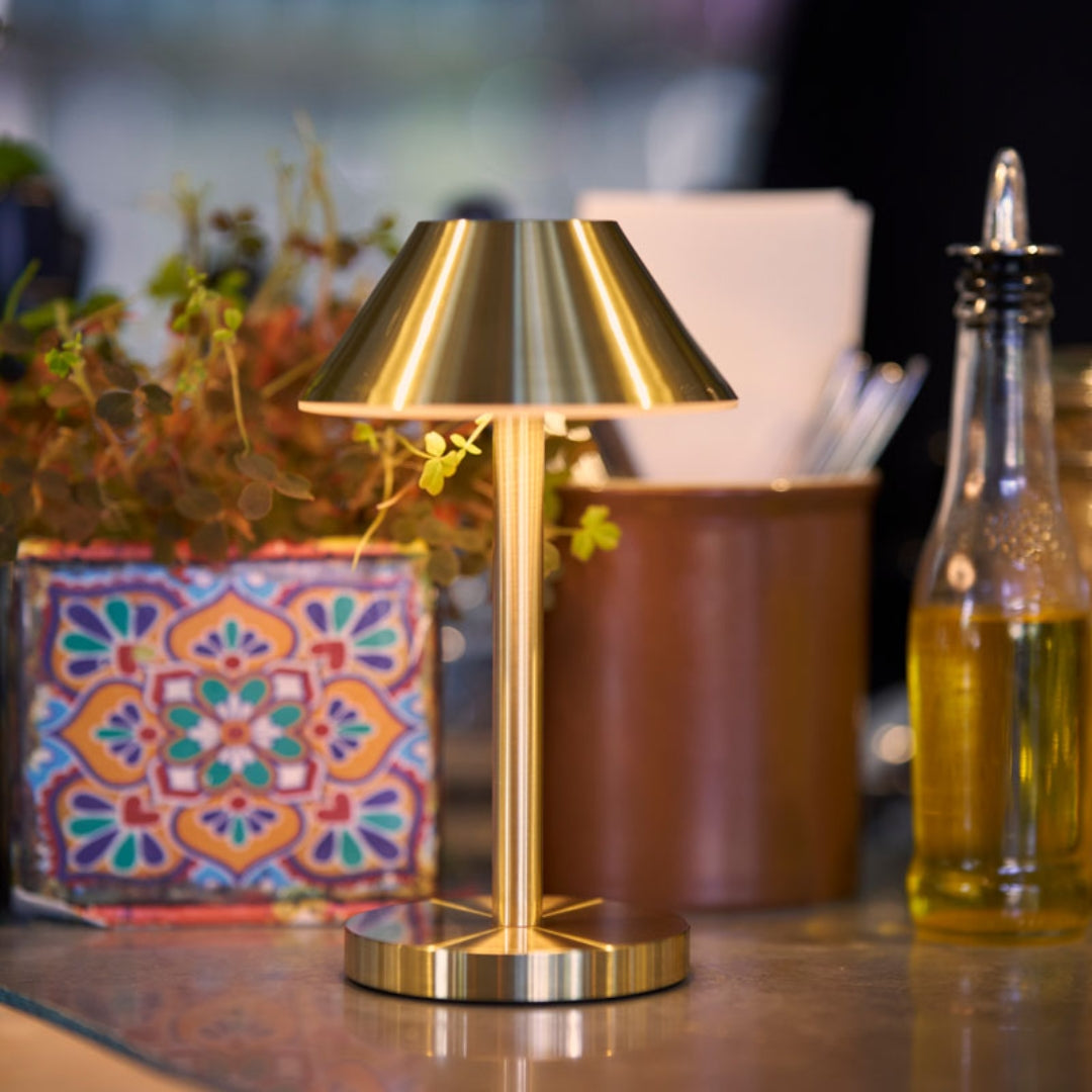 Duni LED Lampa Zelda Midi H21,5 Ø12cm 14T Gull