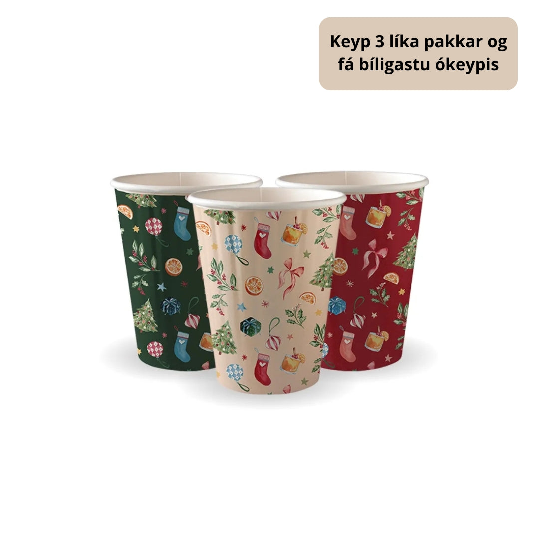 BP Pappbikar 36cl 2lags Jólahugni 25stk| kar/ 20