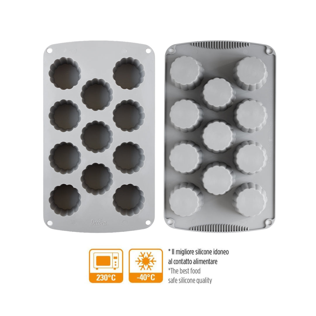DC Bakiformur 11stk Ø5,5 H5,5 silikon 30x17cm