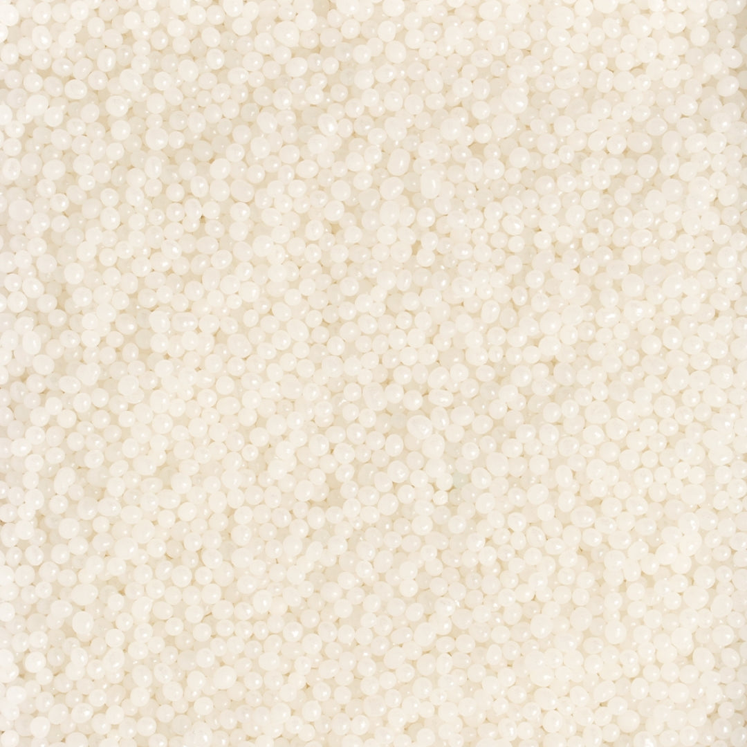 Skreytsukur hvítar kúlur lítlar Ø2mm 1kg