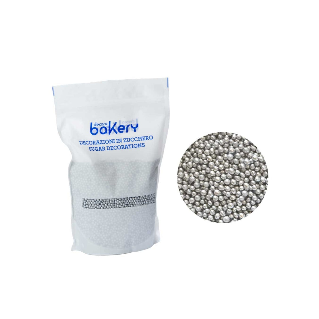 Skretsukur silvur kúlur lítlar Ø1,5mm 1kg