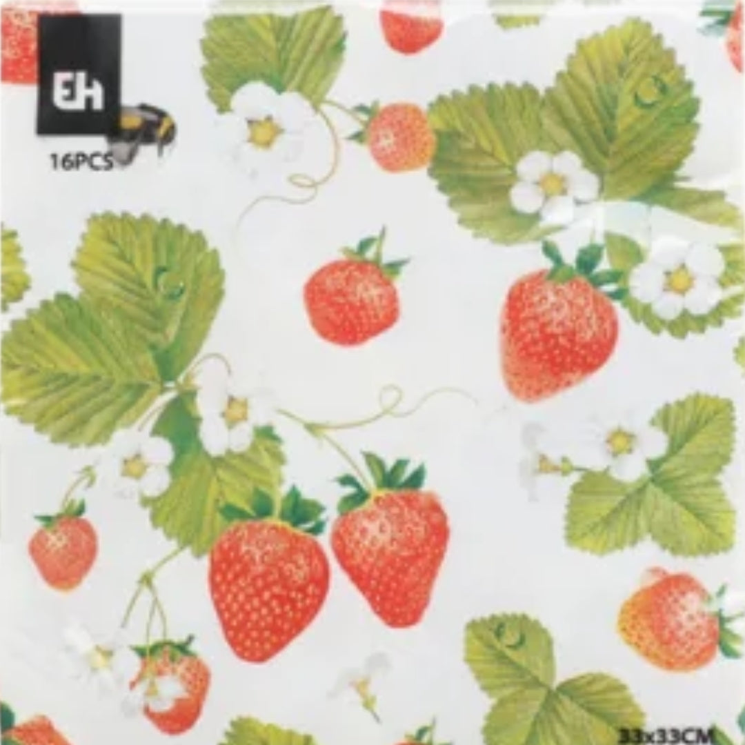 EH Serviettar 2ass  33cm fruktir 16stk