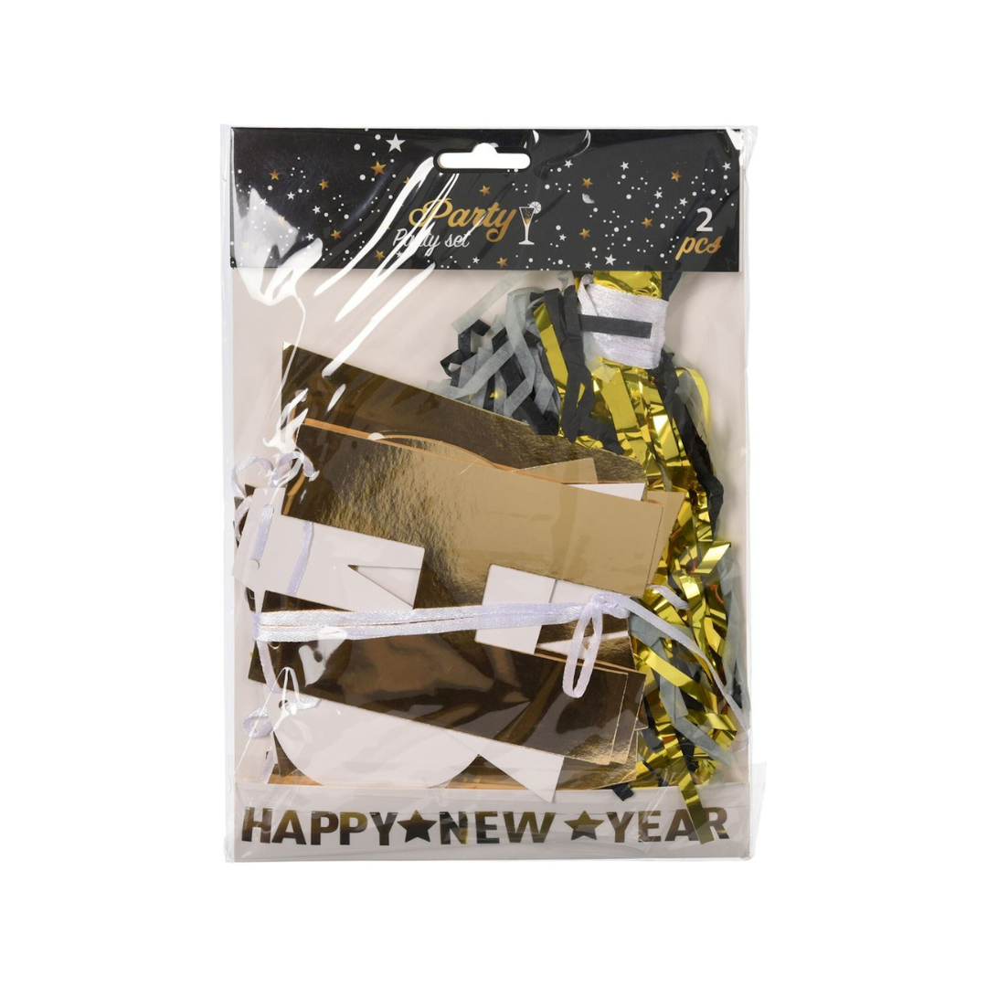 Gullstavir upphang "HAPPY NEW YEAR"