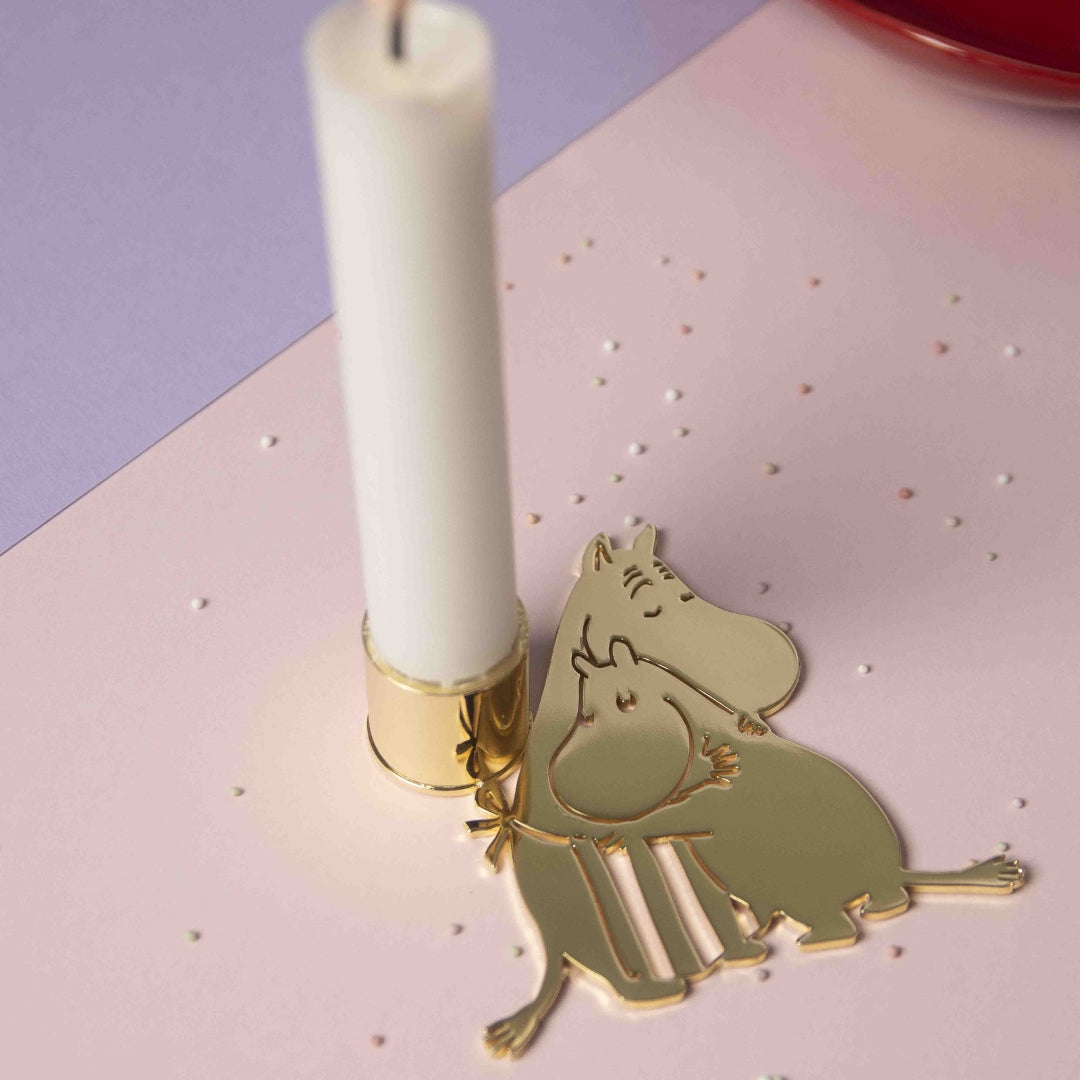 Ljósastaki Mumi gull 8,5cm