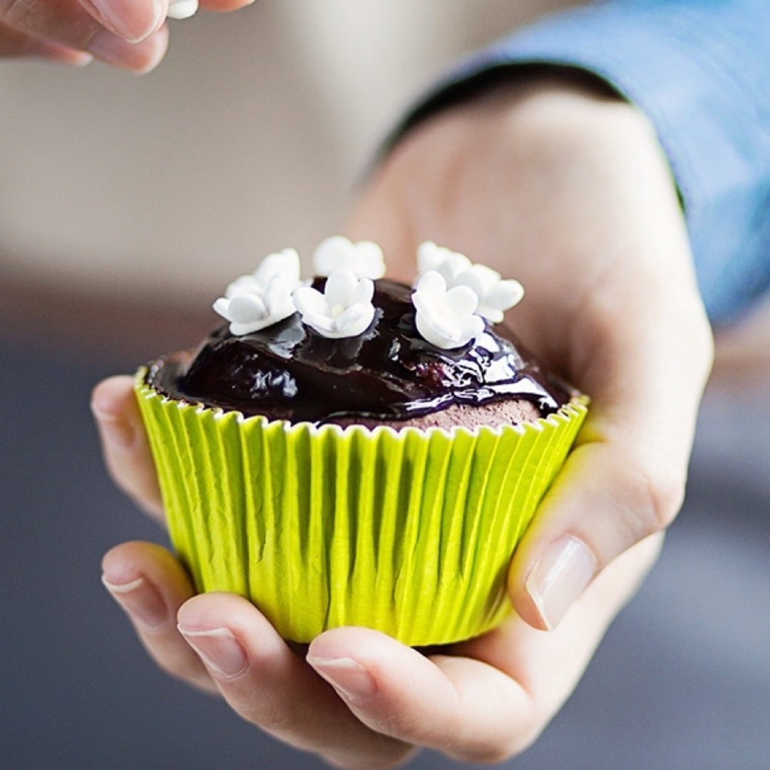 Køkupynt blómur 30stk Ø1cm ský blátt