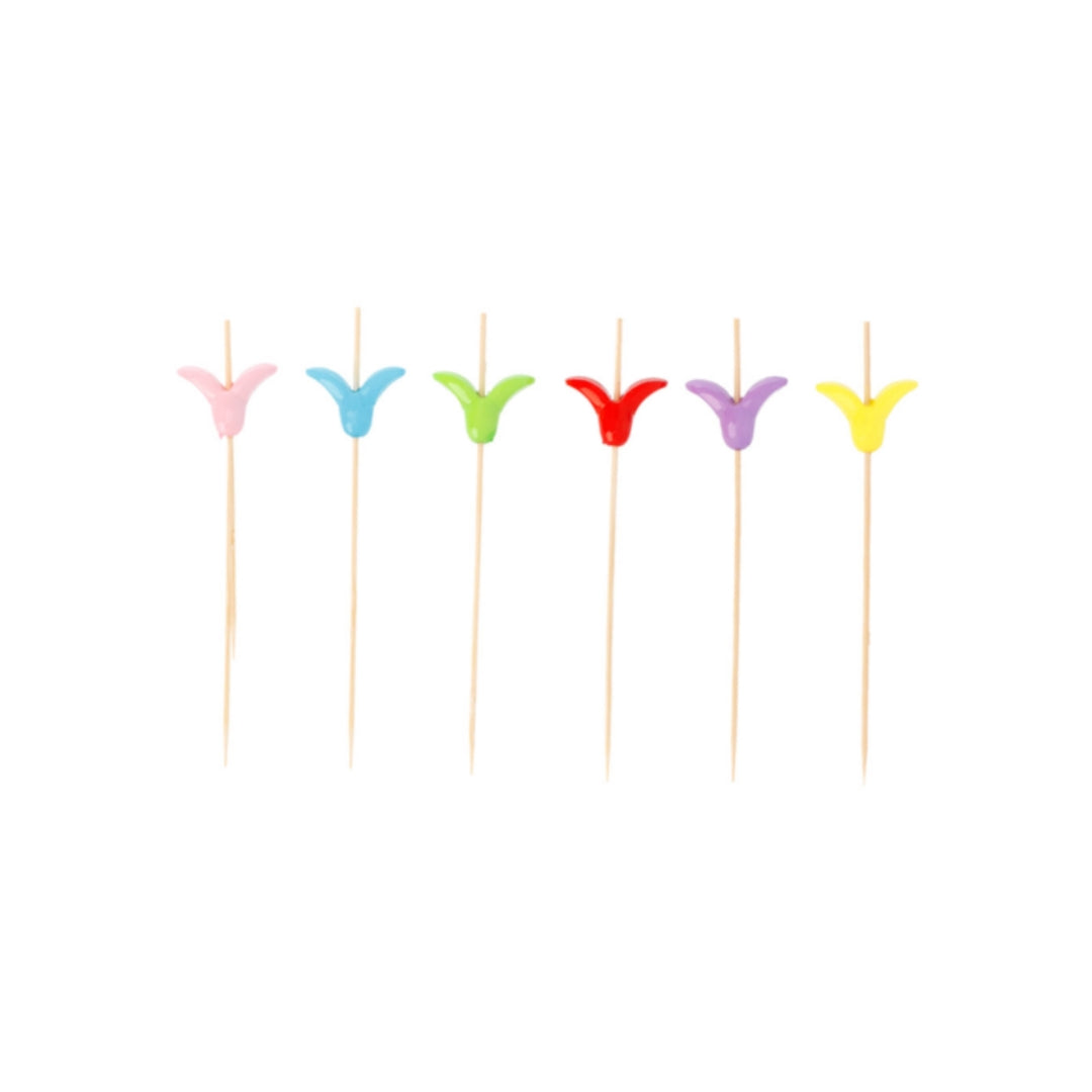 Matpinnar "tulipan" H12cm bambus 100stk