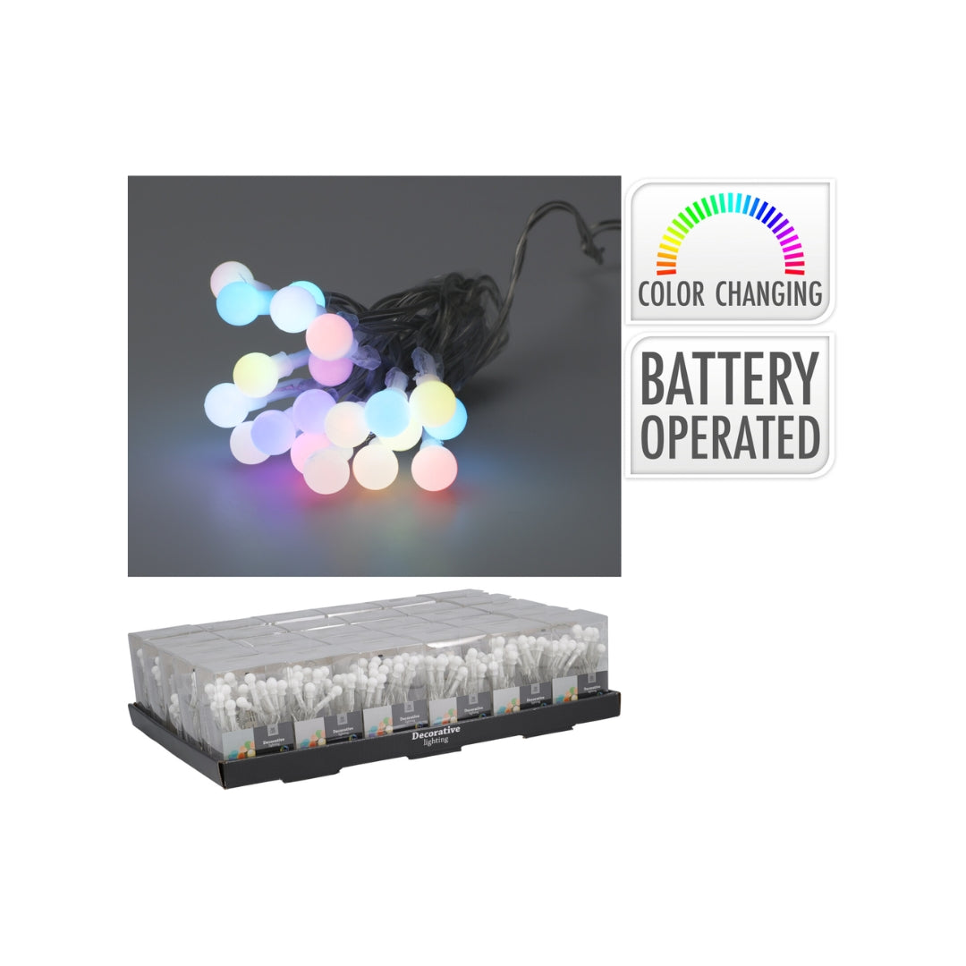 EH LED ljósketa 20led fleirlitt t/batterí