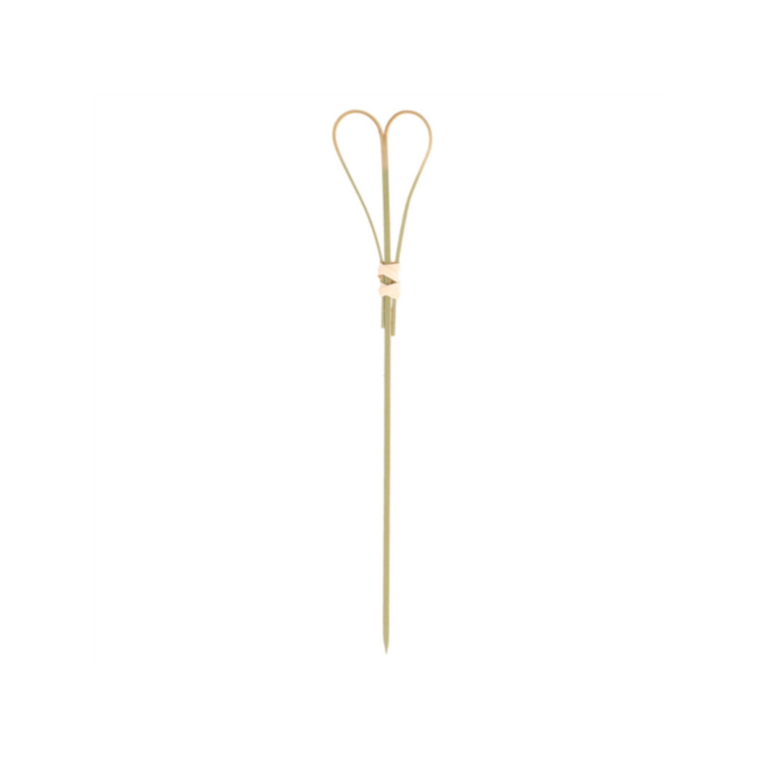 Matpinnar "hjørtu" H15cm bambus 100stk
