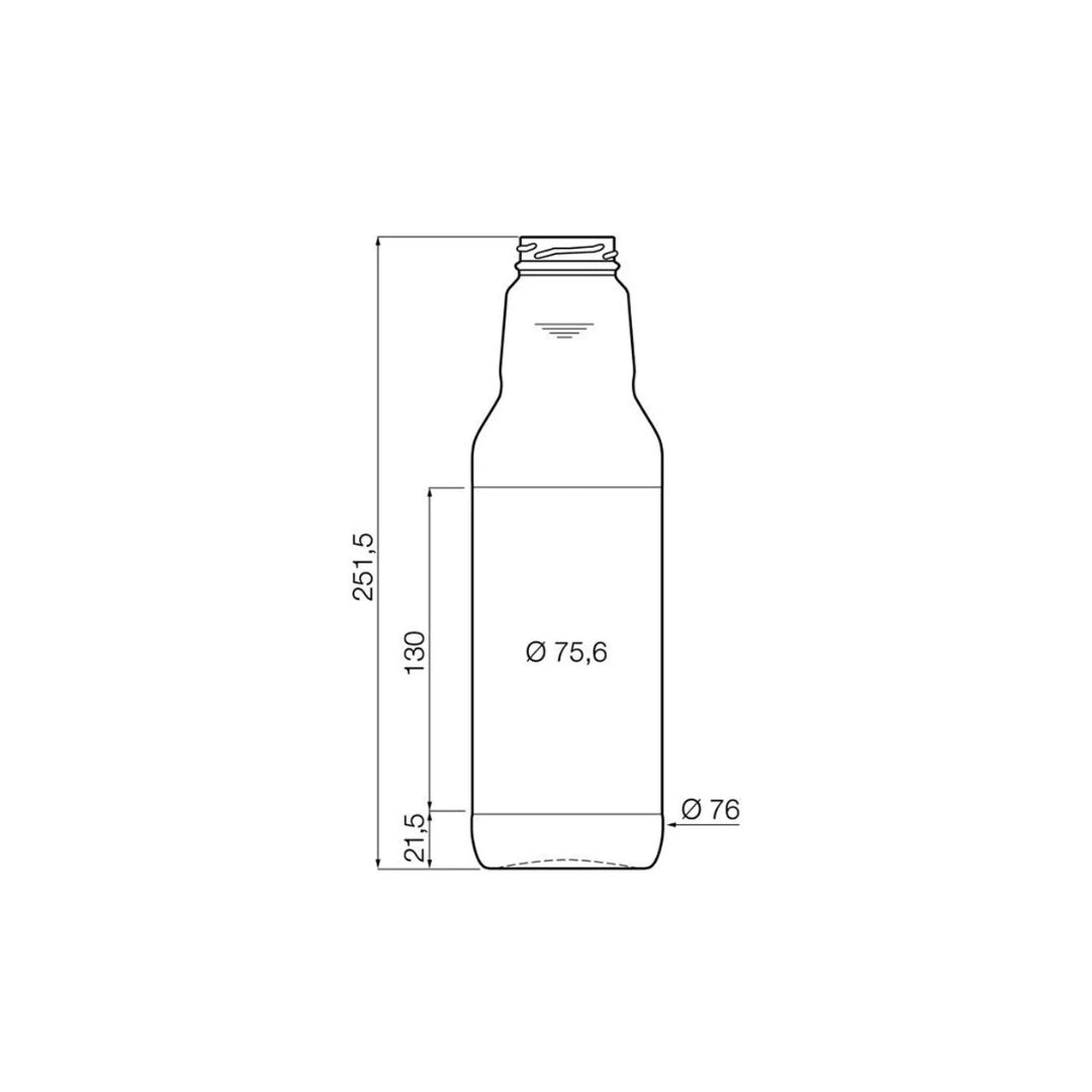 GogF Fløska glas 750ml v/loki Saft/frukt