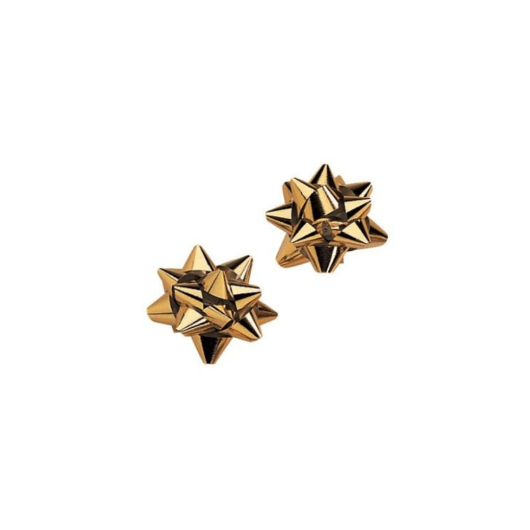 Pyntustjørna t/ gávur v/klistri metal. gull 75stk