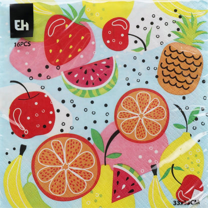 EH Serviettar frukt 33cm 16stk 3ymisk