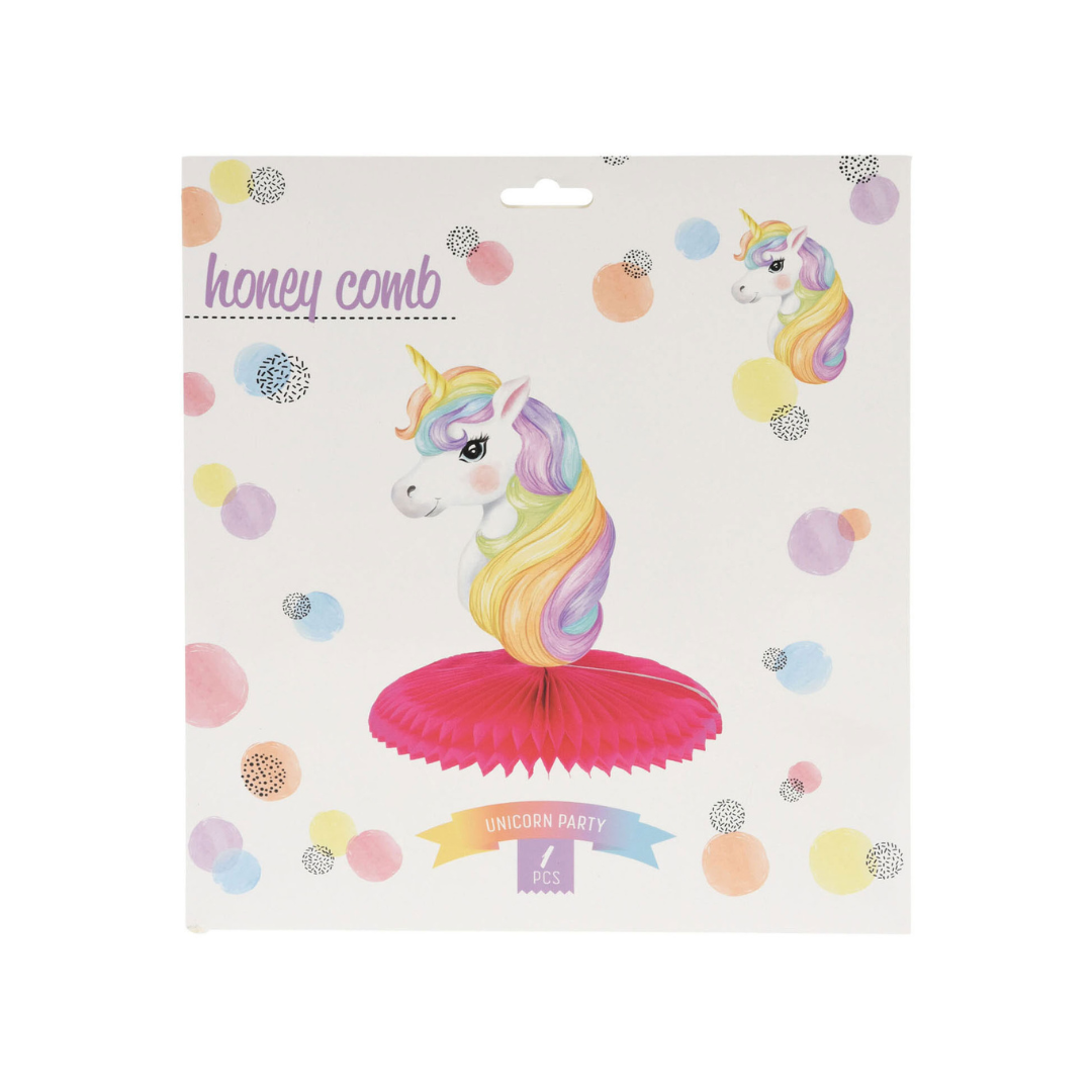 Honeycomb borðpynt unicorn