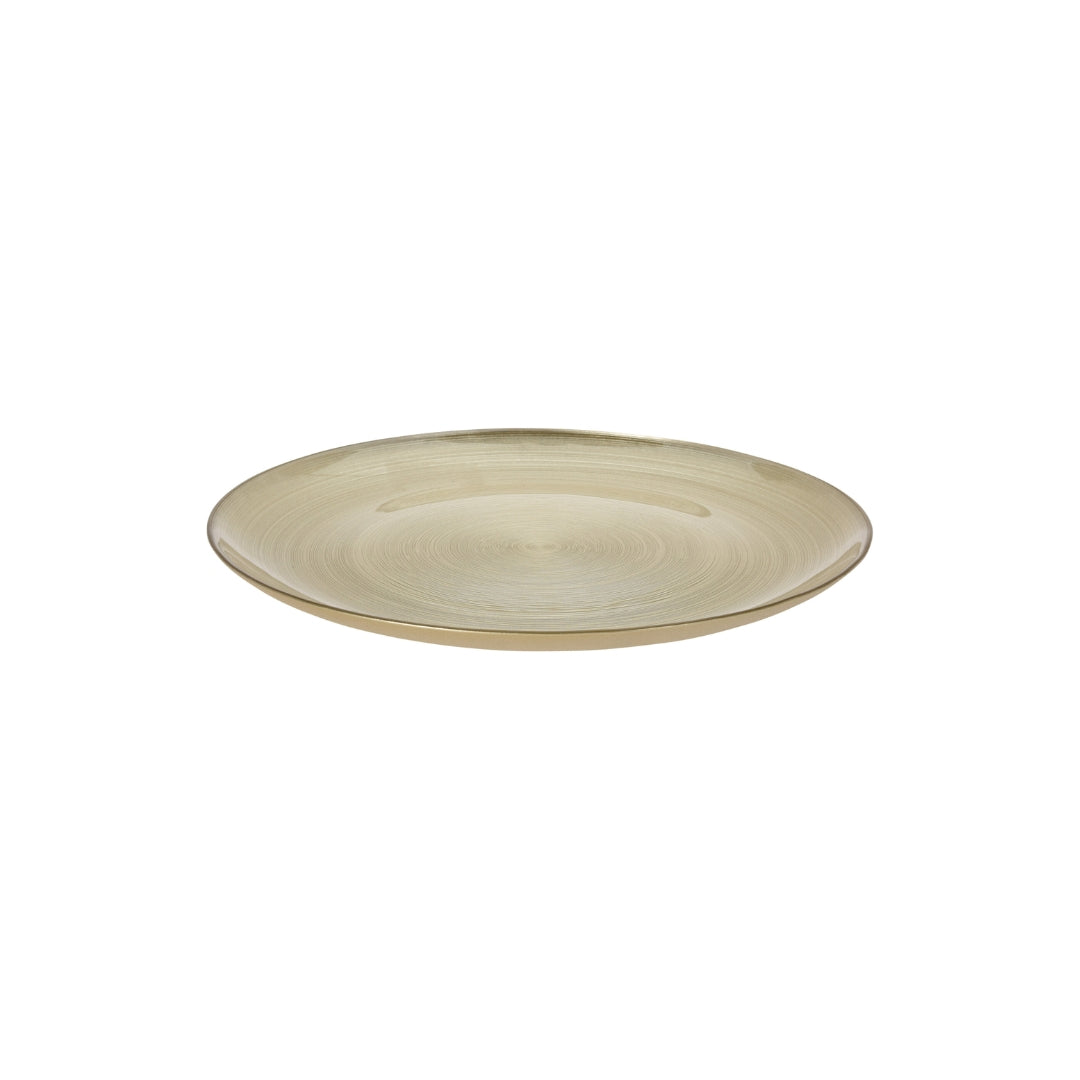 EH Tallerkur glas 32cm gull