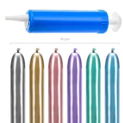 Partydeco Ballóndjór Glossy 130cm v/pumpu mix 30stk