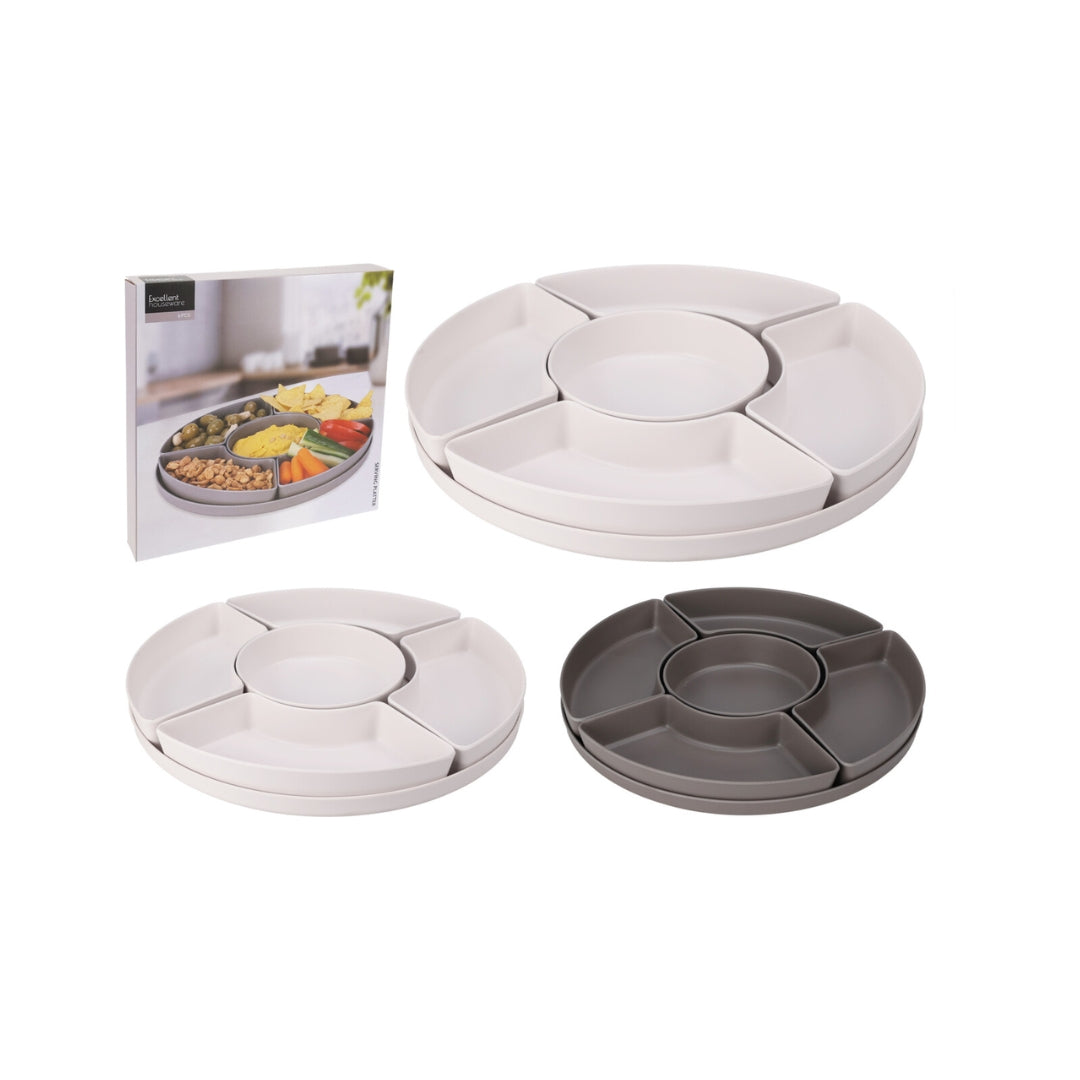 EH Serveringsfat v/rúm melamin 6deilir 29cm 2ymisk