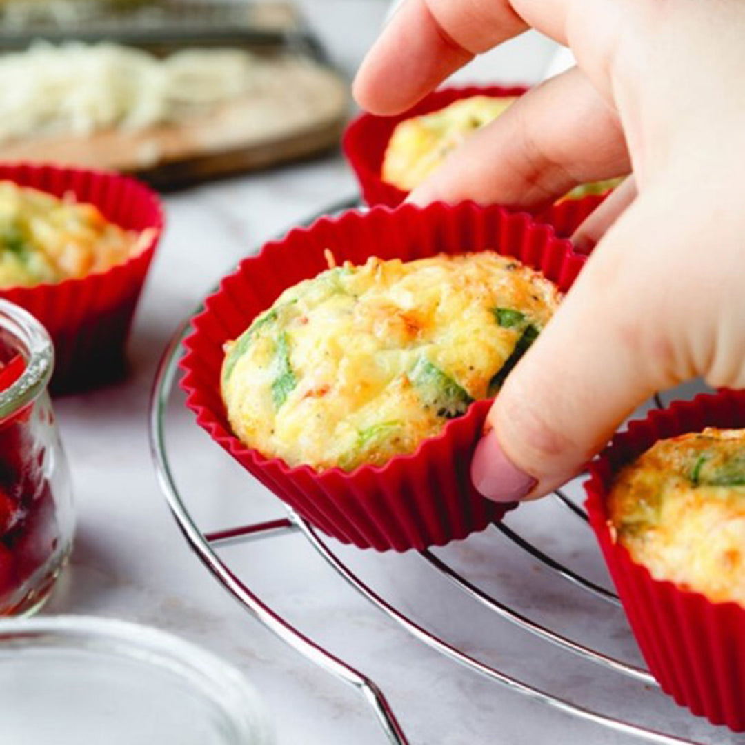 W Muffinsformar silikon Ø7cm 6stk reyðir