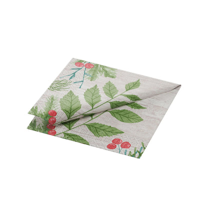 D.Serv. 3-lag 24cm 50stk|20 Kristtorn &amp; grann