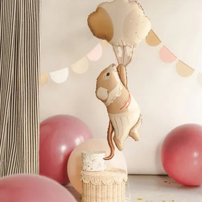 Ballón foliu "mús &amp; ballónir" 44x104cm