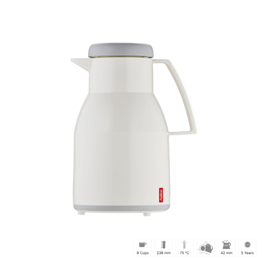 Helios termokanna DIshwasher-proof 1L hvítt