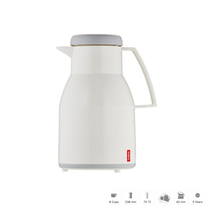 Helios termokanna DIshwasher-proof 1L hvítt