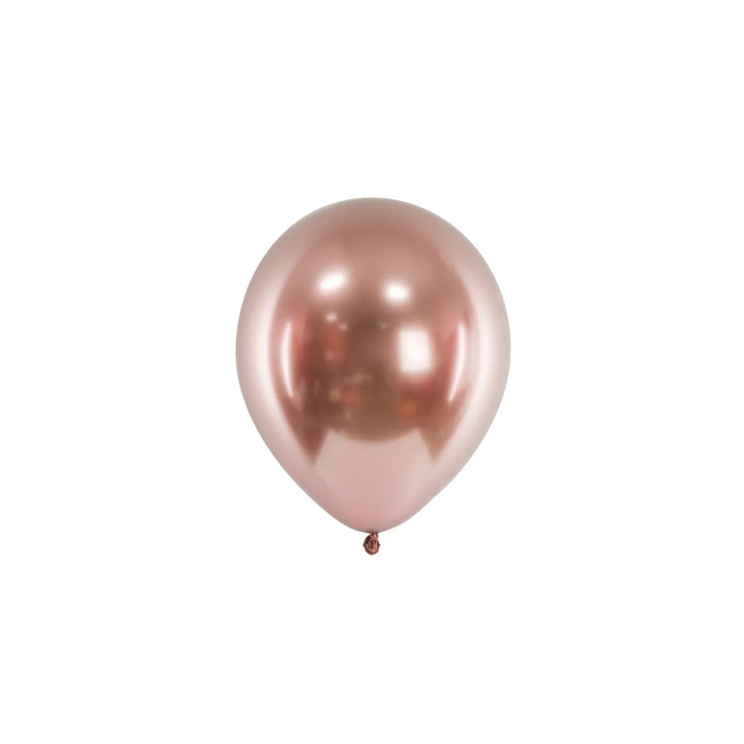 Ballón Glossy 30cm rósugull 50stk