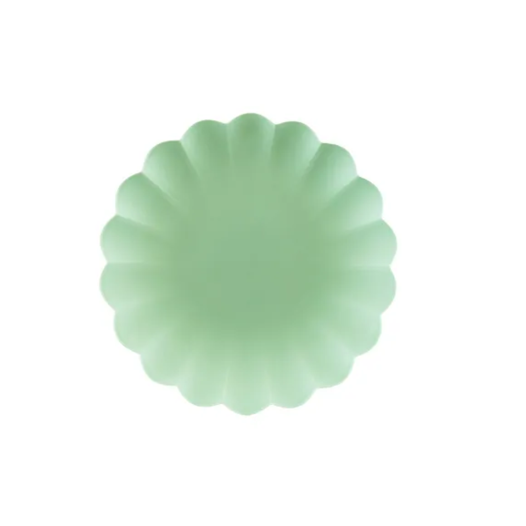 Tallerkar plast Lj. grønt 22x22cm 4stk