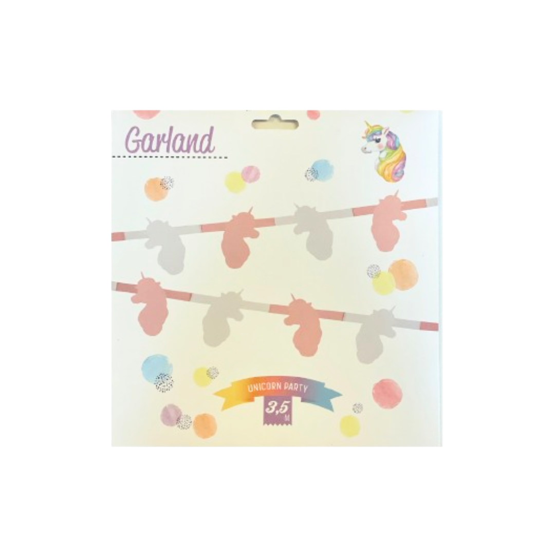 Pappír garland Unicorn