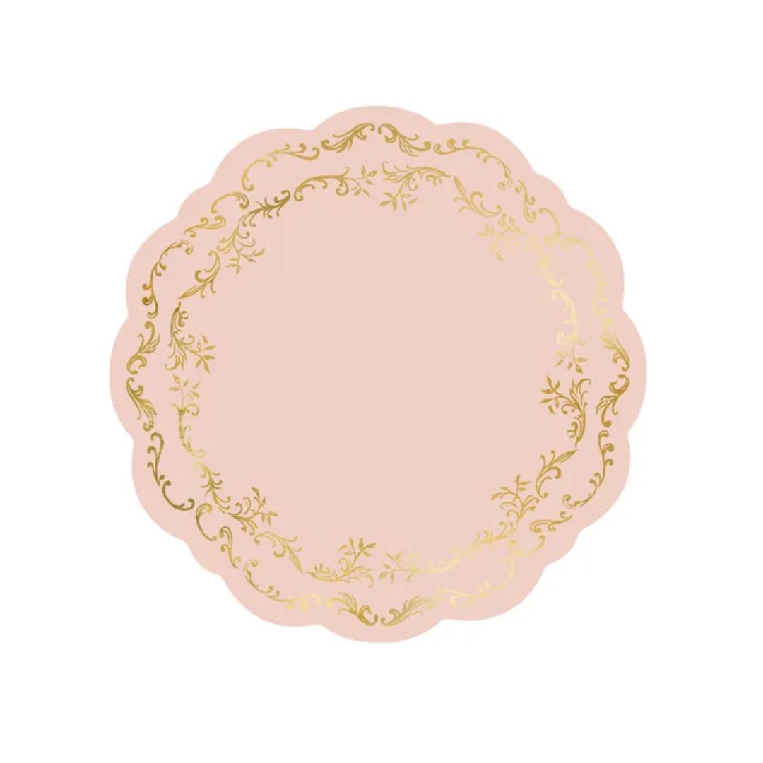 Party Deco Undirløg t/tallerkur pink Ø35.5cm 6stk