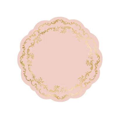 Party Deco Undirløg t/tallerkur pink Ø35.5cm 6stk